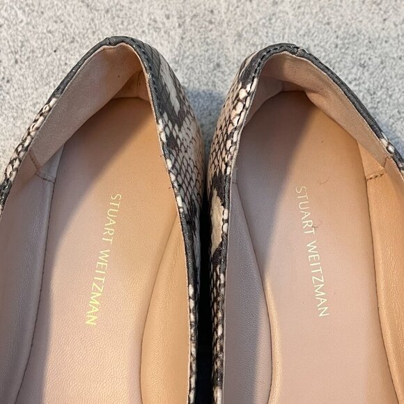 Stuart Weitzman Jodie Python Flats Size 6.5 - Picture 3 of 11